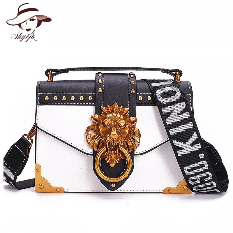 Fashion Metal Lion Head Mini Bag