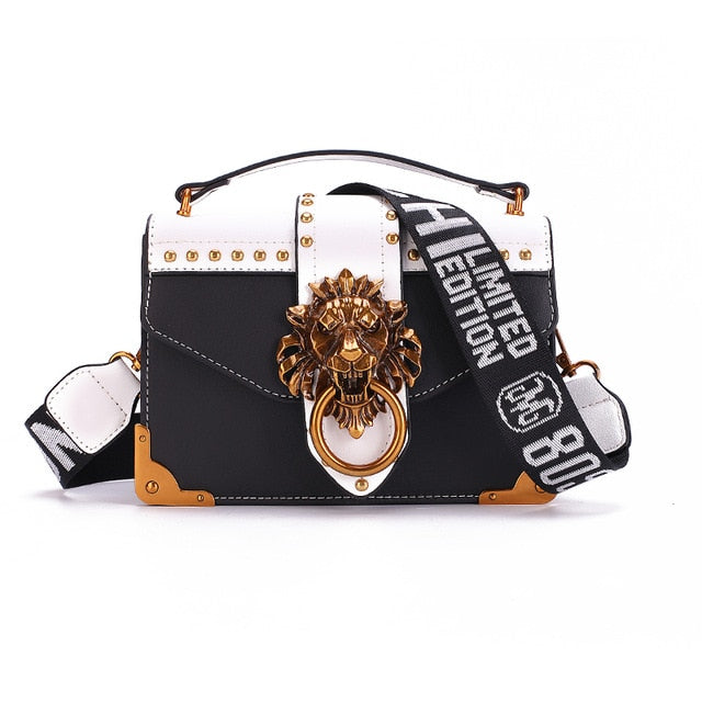 Fashion Metal Lion Head Mini Bag