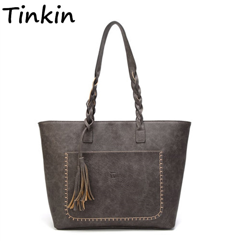 Tinkin  Vintage PU Tassel Women