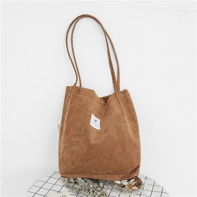 Woman Corduroy Shoulder Bag