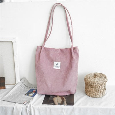 Woman Corduroy Shoulder Bag
