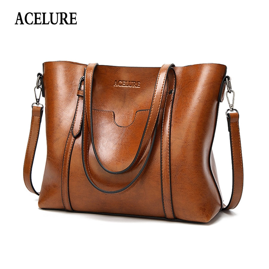 Women bag Oil wax Women's