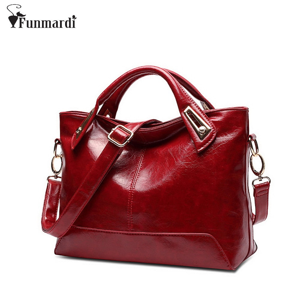 Women Oil Wax Leather Designer Handbags